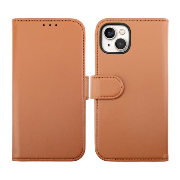 iPhone 14 Plus Plånboksfodral Magnet Rvelon - Brun
