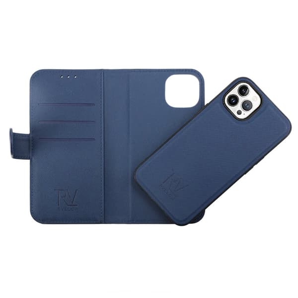 iPhone 14 Pro Max Plånboksfodral Magnet Rvelon - Blå