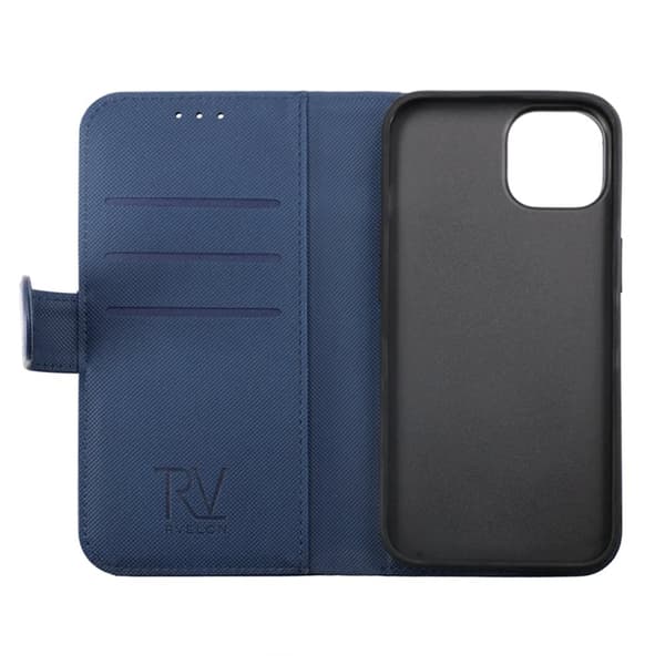 iPhone 14 Pro Max Plånboksfodral Magnet Rvelon - Blå