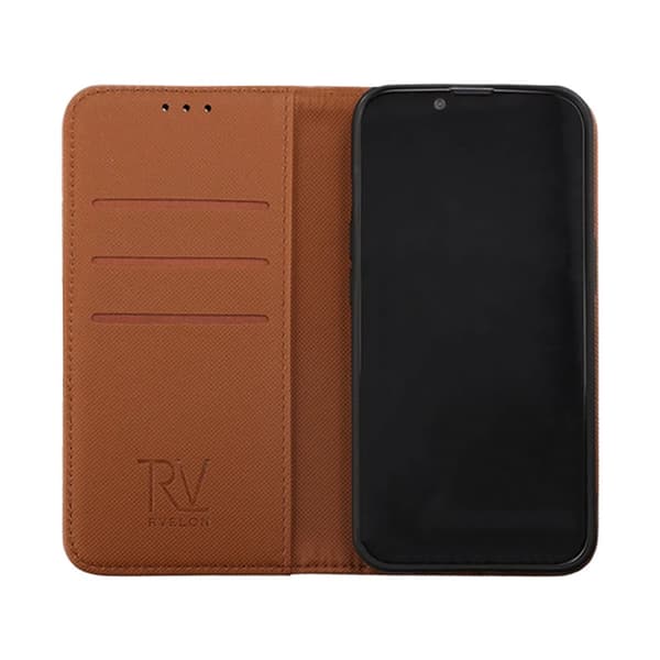 iPhone 14 Plånboksfodral Extra Kortfack Rvelon - Brun