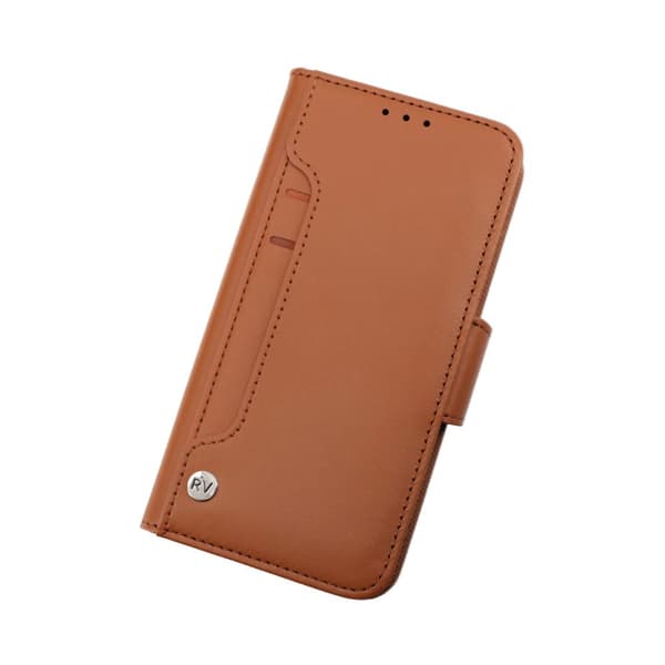 iPhone 14 Plånboksfodral Extra Kortfack Rvelon - Brun