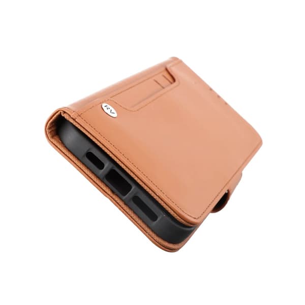 iPhone 14 Plus Plånboksfodral Extra Kortfack Rvelon - Brun