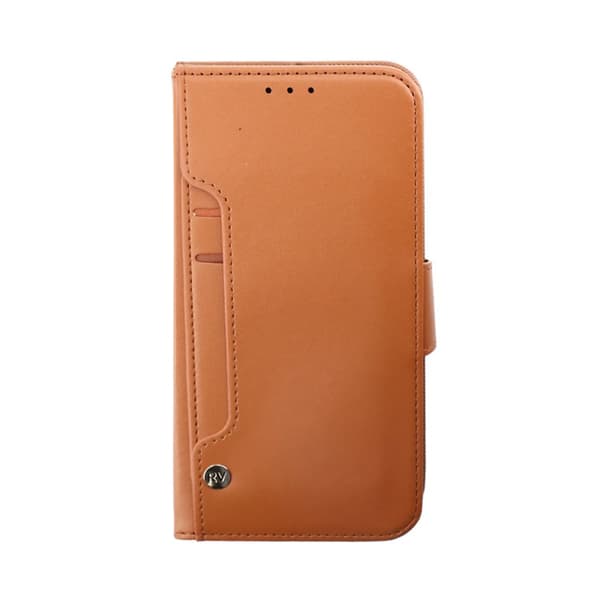 iPhone 14 Pro Max Plånboksfodral Extra Kortfack Rvelon - Brun