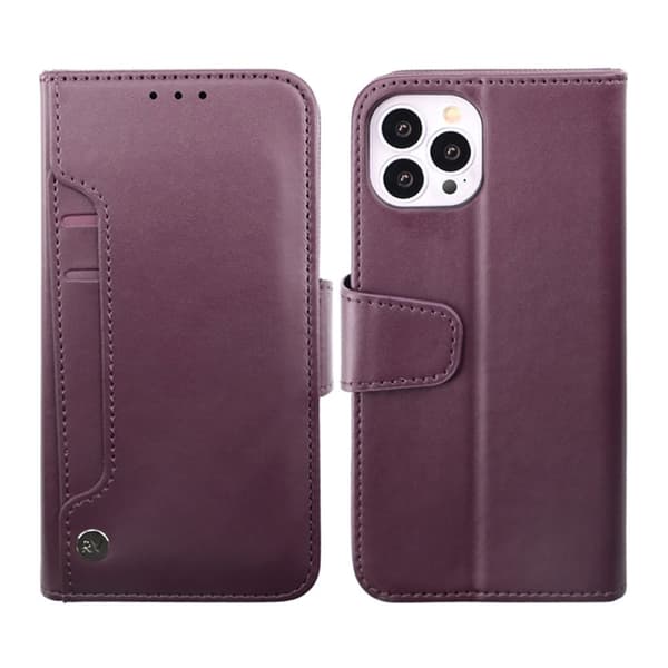 iPhone 14 Pro Plånboksfodral Extra Kortfack Rvelon - Lila