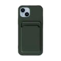 Pikkukuva 2 / 4: iPhone 14 Plus Silikonskal med Korthållare - Militärgrön