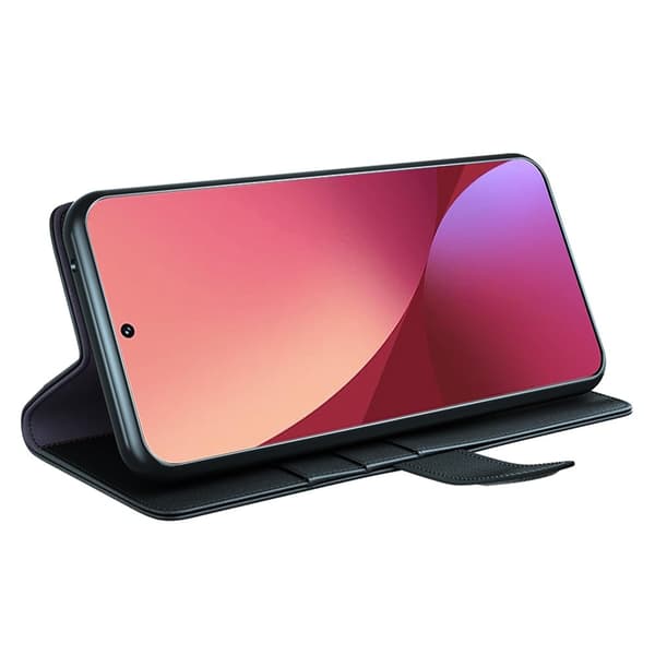 Äkta Läderfodral Xiaomi 12 Svart