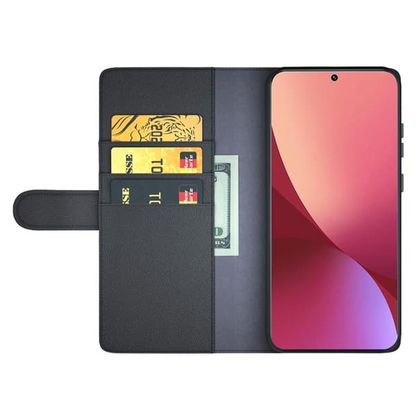 Äkta Läderfodral Xiaomi 12 Svart