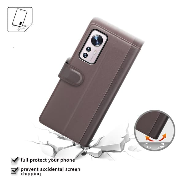 Äkta Läderfodral Xiaomi 12 Brun