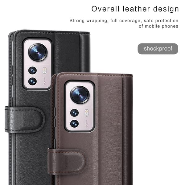 Äkta Läderfodral Xiaomi 12 Brun