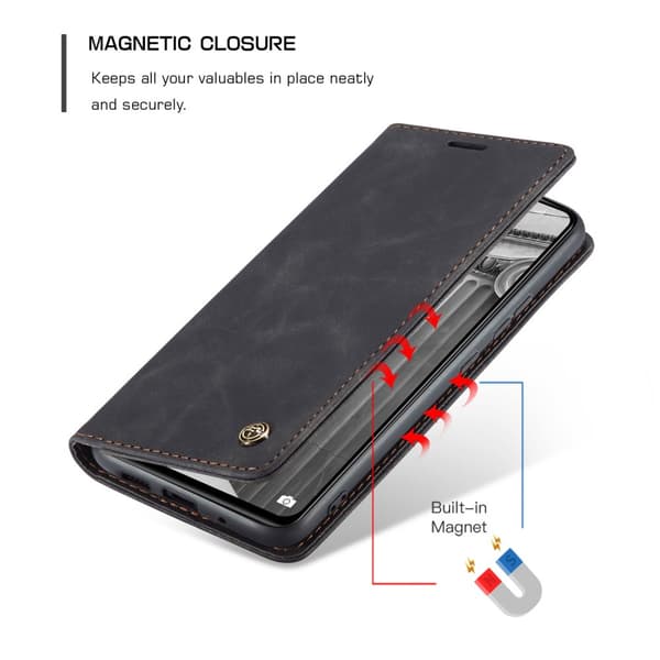 CaseMe Slim Plånboksfodral Xiaomi 12 Svart