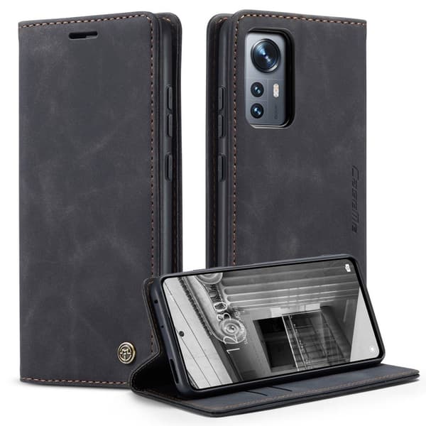 CaseMe Slim Plånboksfodral Xiaomi 12 Svart