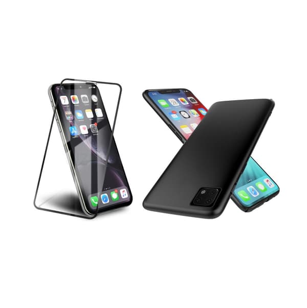 iPhone 11 - Mattbehandlat Silikonskal & 2.5-D Skärmskydd