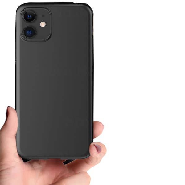 iPhone 12 - Mattbehandlat Silikonskal & Mjukt Skärmskydd