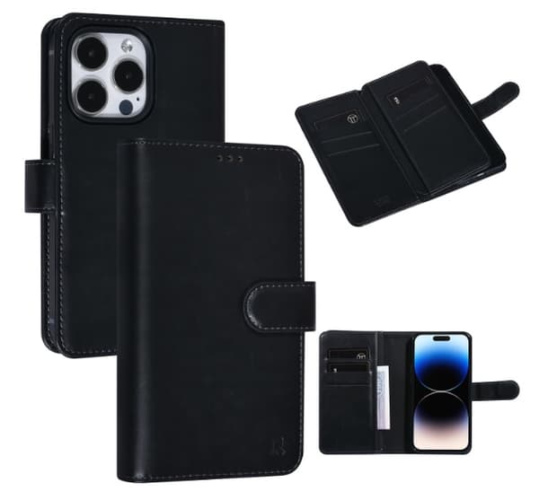 UNIQ Fodral iPhone 14 Pro Svart 9 Kortfack