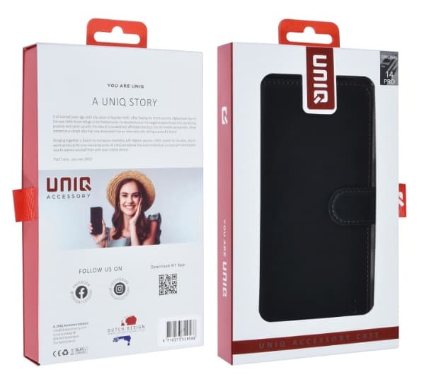 UNIQ Fodral iPhone 14 Pro med Löstagbart Skal Svart