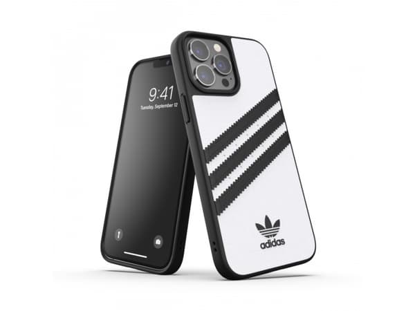 Deksel Adidas ELLER støpt PU iPhone 13 Pro Max 6.7 hvit / hvit 47143