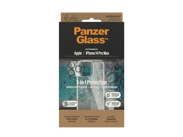 PanzerGlass - Beskyttelsespakke - bakdeksel for mobiltelefon - 100 % resirkulert termoplastisk polyuretan (TPU), polykarbonat, polymetylmetakrylat (P