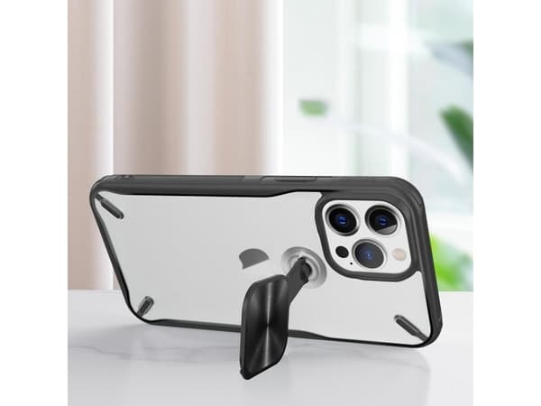 Nillkin Nillkin Nillkin Cyclops Case kestävä kotelo, jossa on kamerasuoja ja taitettava jalusta iPhone 13 Pro sininen