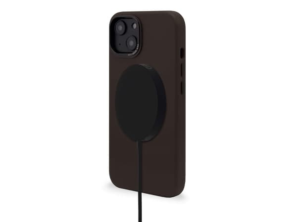 Decoded - suojaava nahkakotelo iPhone 14 Plus -puhelimelle, joka on yhteensopiva MagSafen kanssa (ruskea)