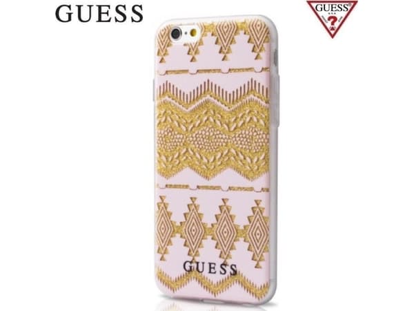 Guess Beskyttelsesveske GUESS Aztec for Apple iPhone 7 4.7", klar/rosa