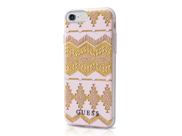 Guess Beskyttelsesveske GUESS Aztec for Apple iPhone 7 4.7", klar/rosa