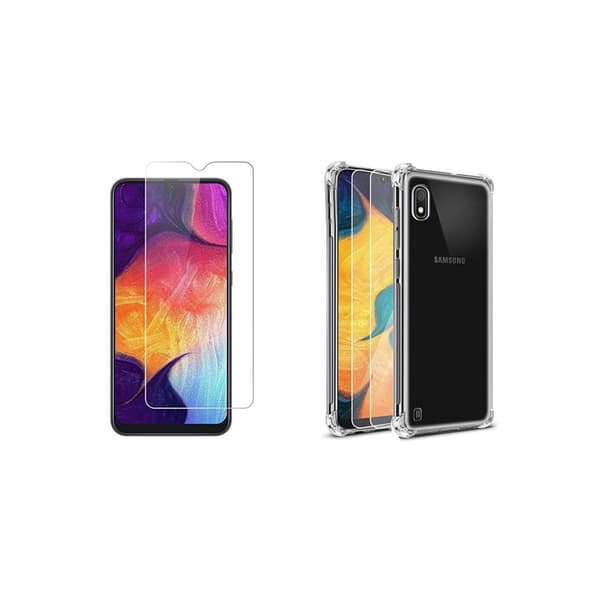 Samsung Galaxy A10 - Stötdämpande Silikonskal med Skärmskydd