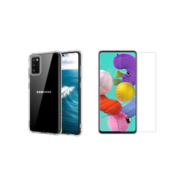 Samsung Galaxy A41 - Stötdämpande Silikonskal med Skärmskydd