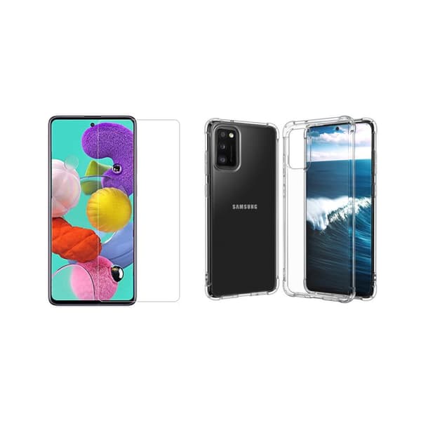 Samsung Galaxy A41 - Stötdämpande Silikonskal med Skärmskydd
