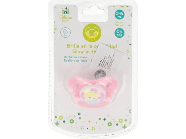 Princess - Anatomiskt formad silikonspene 0 - 6 m (lyser i mörkret)