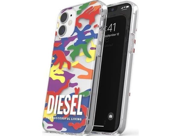 Koffert Diesel DIESEL CLEAR KASSE PRIDE CAMO AOP IPHONE 12 MINI MULTICOLOUR standard
