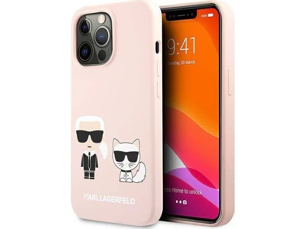 Karl Lagerfeld Etui Karl Lagerfeld KLHCP13LSSKCI Apple iPhone 13 Pro hardcase jasno różowy/light pink Silicone Karl & Choupette