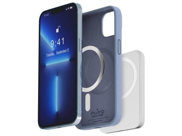 PURO Icon Mag, Etui, Apple, IPhone 14 And 13, 15,5 cm (6.1"), Blå