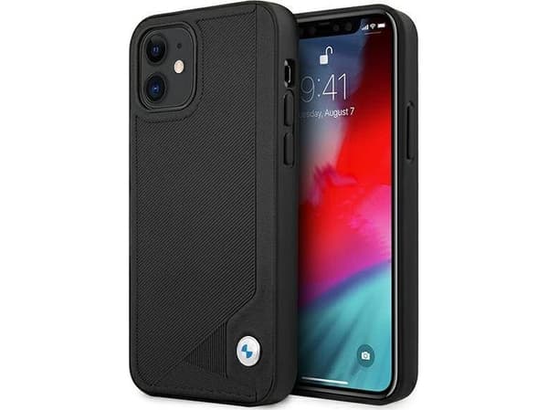BMW Etui BMW BMHCP12SRCDPK iPhone 12 mini 5,4" czarny/black hardcase Leather Deboss