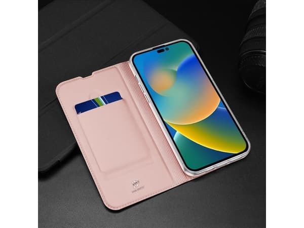 Dux Ducis Dux Ducis Skin Pro hylsterdeksel med klaff iPhone 14 Pro Max rosa
