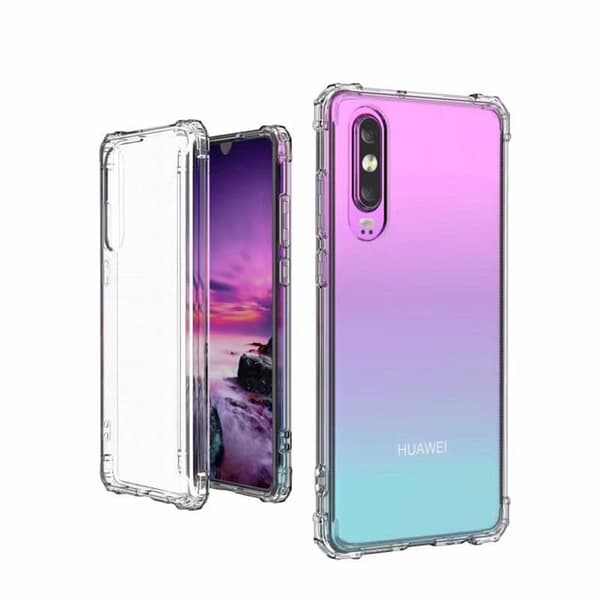 Huawei P30 - Stötdämpande Silikonskal med Skärmskydd