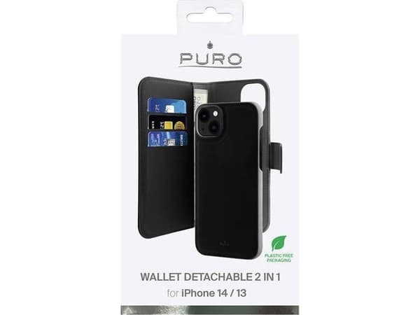 PURO IPC1461BOOKC3BLK, Folio, Apple, iPhone 14, iPhone 13, 15,5 cm (6.1"), Svart