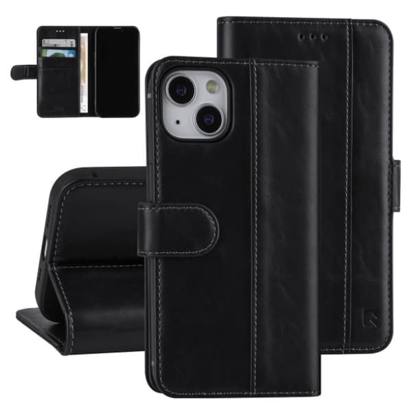 UNIQ Plånboksfodral iPhone 14 Svart