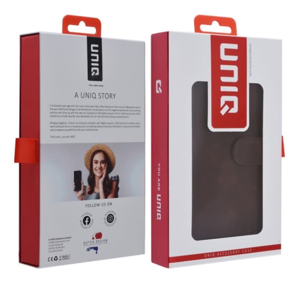 UNIQ Fodral iPhone 14 Multi Wallet 9 Kortfack Mocha Mousse Brun
