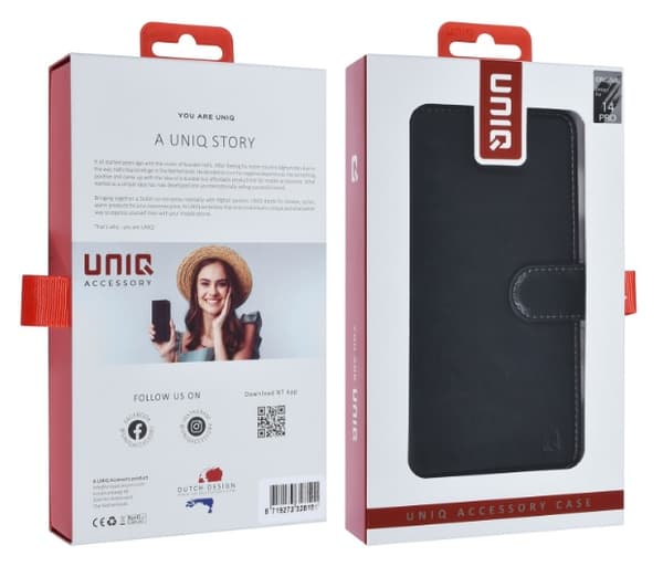 UNIQ Plånboksfodral iPhone 14 Pro Max Svart 9 Kortfack