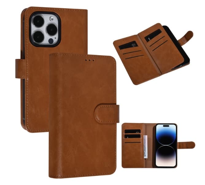 UNIQ Plånboksfodral iPhone 14 Pro Max Cognac 9 Kortfack