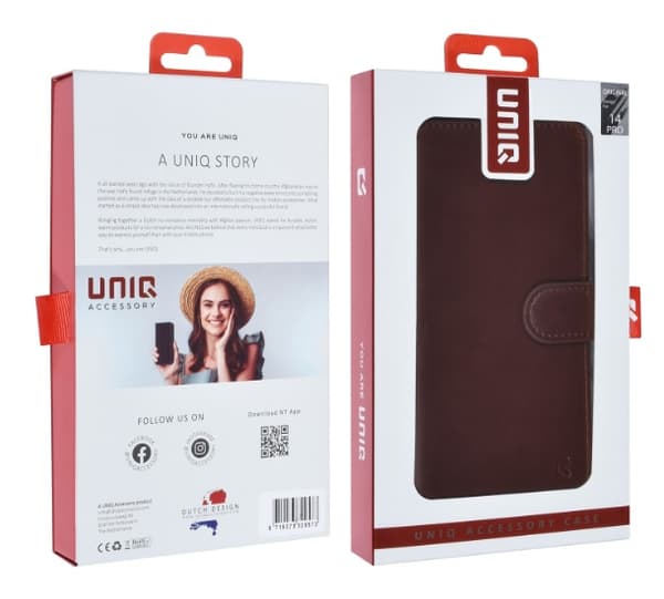 UNIQ Fodral iPhone 14+ / iPhone 14 PLUS med Löstagbart Skal Mocha Mousse Brun
