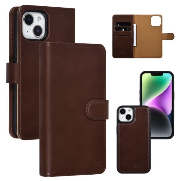 UNIQ Fodral iPhone 14+ / iPhone 14 PLUS med Löstagbart Skal Mocha Mousse Brun