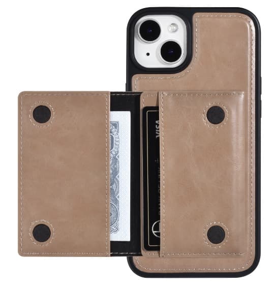 iPhone 14+ / (iPhone 14 Plus) Mobilskal med Löstagbar Korthållare Beige UNIQ