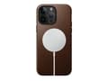 Miniatyrbilde 5 av 5: Nomad Modern - Baksidedeksel for mobiltelefon - robust - MagSafe-samsvar - polykarbonat, helnarvet lær, termoplastisk elastomer (TPE) - brun - for Ap