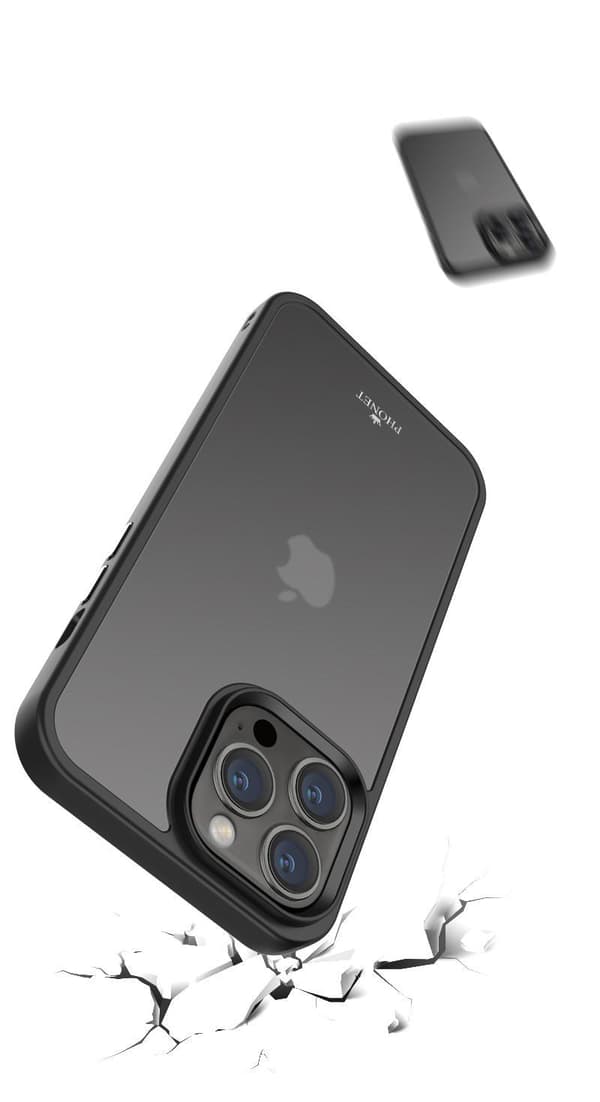 Phonet Mobilskal iPhone 14 Pro  - Transparent - Matte Black