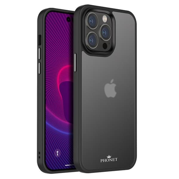 Phonet Mobilskal iPhone 14 Pro  - Transparent - Matte Black