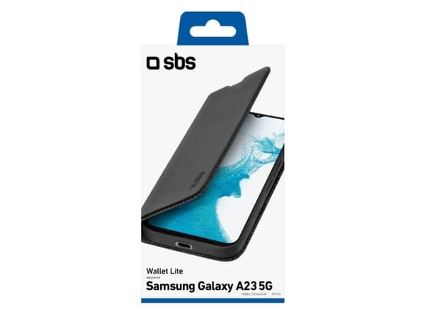SBS Wallet Lite, Plånbok, Samsung, Galaxy A23 5G, 16,8 cm (6.6"), Svart