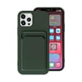 Miniatyrbillede 1 af 3: iPhone 14 Pro Silikonskal med Korthållare - Militärgrön