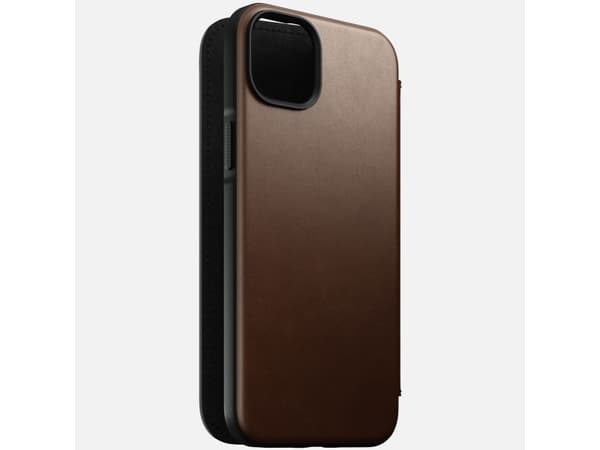 Nomad Folio Modern, Folio-kotelo, Apple, iPhone 14 Max, 17 cm (6.7"), Ruskea