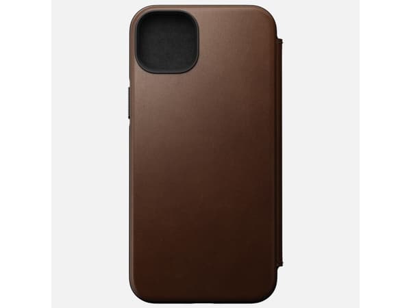 Nomad Folio Modern, Folio-kotelo, Apple, iPhone 14 Max, 17 cm (6.7"), Ruskea